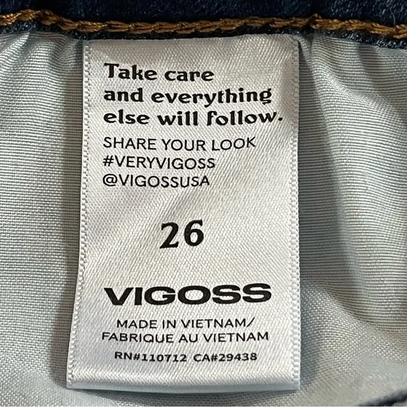 Vigoss ACE Strait Leg Jeans Women’s Size 26 Blue Retro Casual Trending Essential - Picture 9 of 10